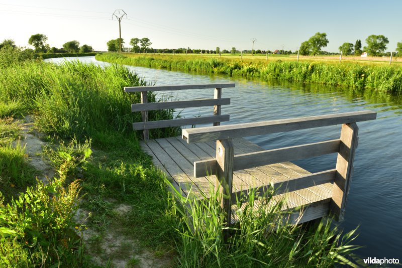 Vissteiger aan de Bourgognevaart
