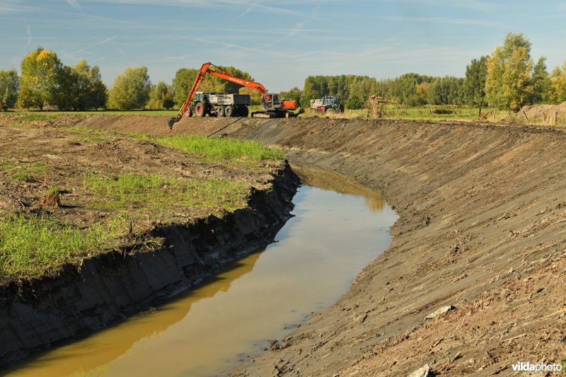 Uitgraven van oude Schelde
