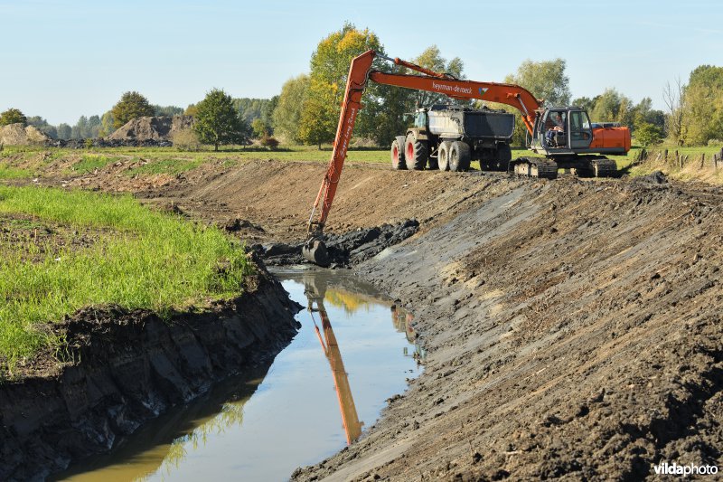 Uitgraven van oude Schelde