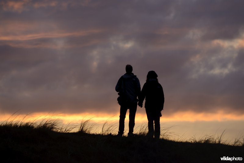 Kijken naar de zonsondergang