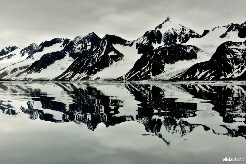 Kust van Spitsbergen met gletsjers