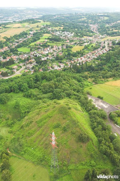 Luchtfoto van de terril Champoiseaux