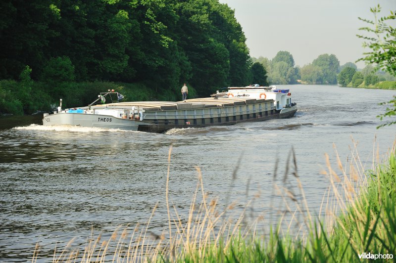 Vrachtboot op de Schelde