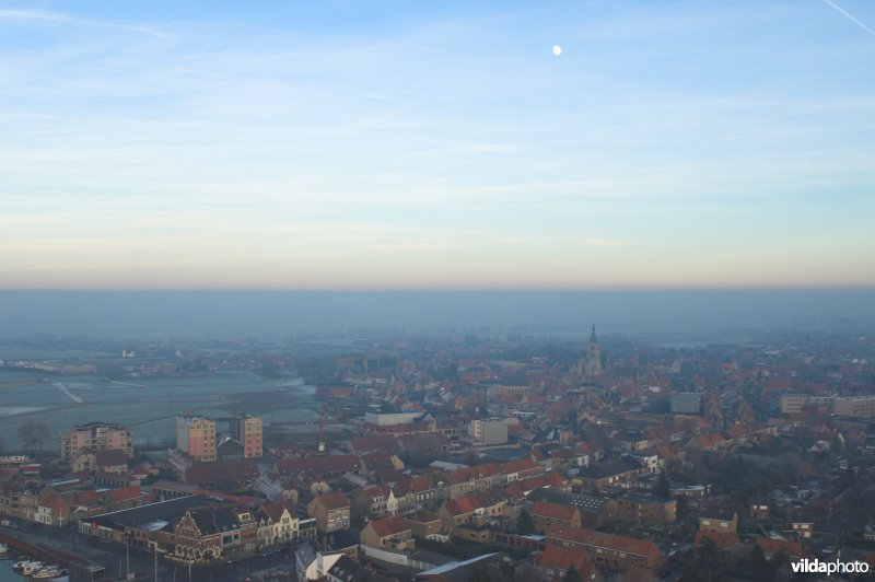 Smog boven de stad