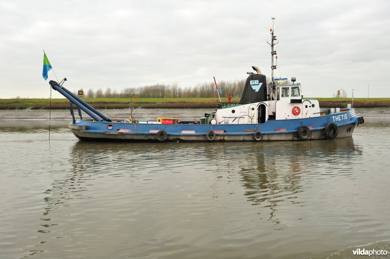 Sleepboot op de Schelde