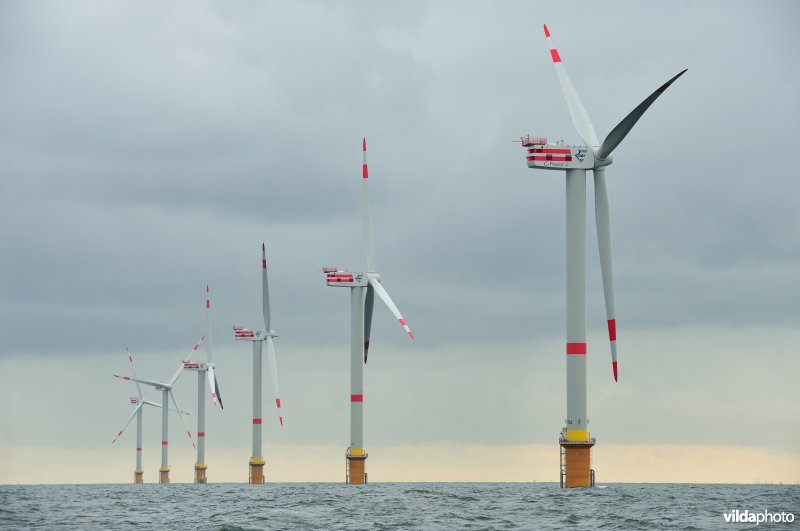 Windmolenpark in de Noordzee