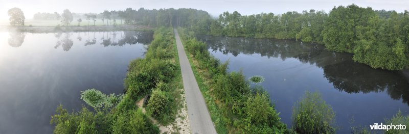 Panorama van het Bels lijntje en de Kleine Klotteraard