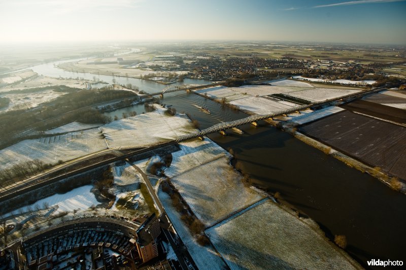 Batterijen bij de spoorbrug bij Hedel