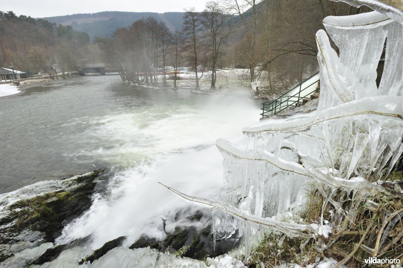 Waterval van Coo in de winter