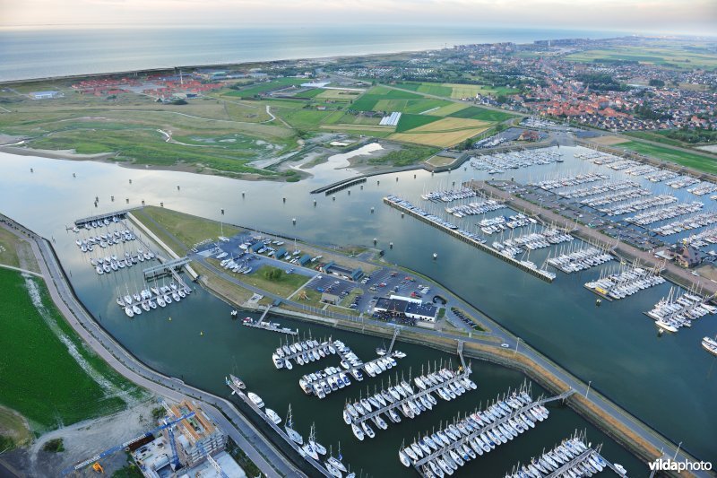 De IJzermonding vanuit de lucht