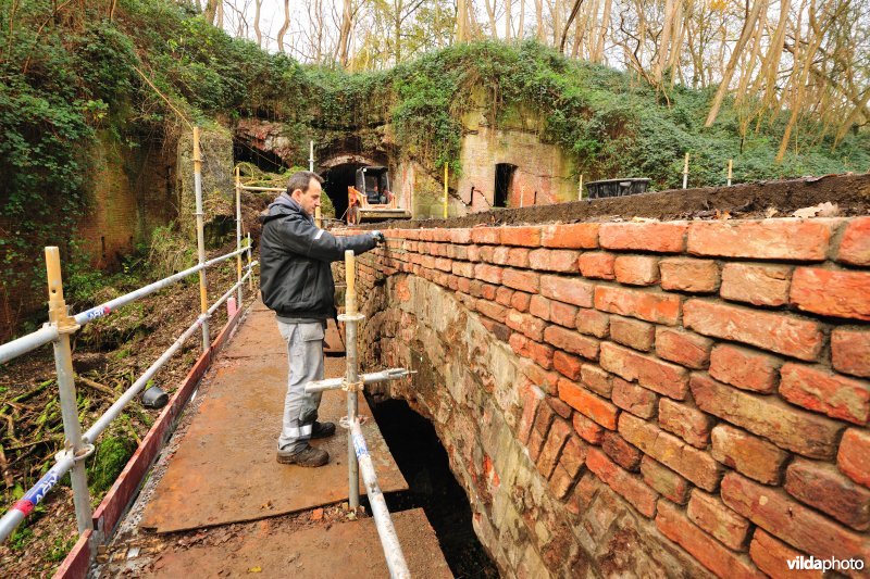 Renovatiewerken aan Fort Steendorp