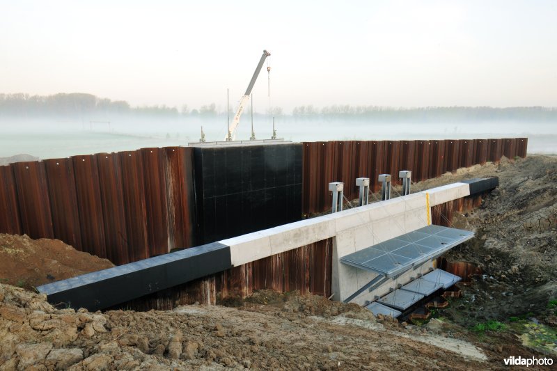 Waterwerken in de KBR-polder